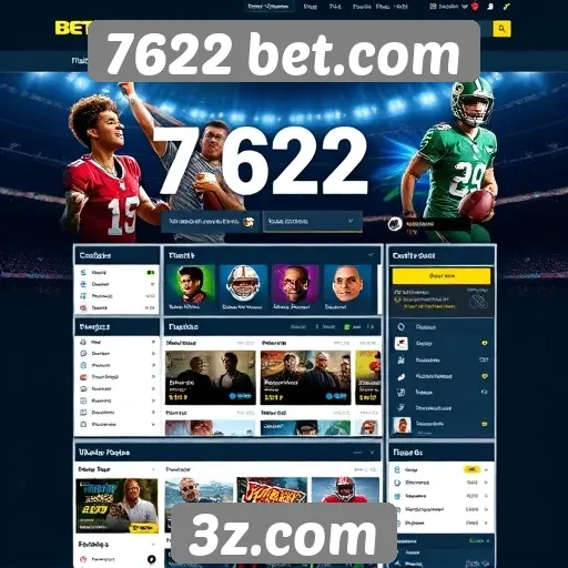 Análise da interface do usuário do site 7622 bet.com